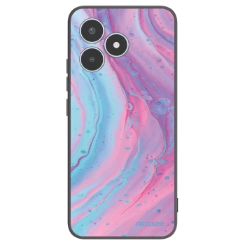 Picasee silikonowe czarne etui na Realme C53 - Pink liquid