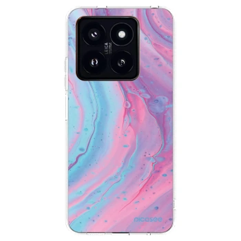 Picasee silikonowe przeźroczyste etui na Xiaomi 14 Pro - Pink liquid