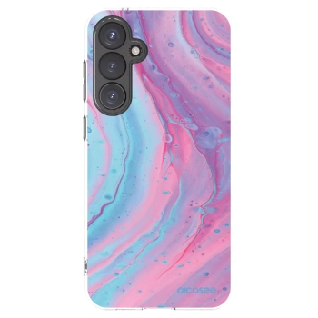 Picasee silikonowe przeźroczyste etui na Samsung Galaxy S23 FE S711B - Pink liquid