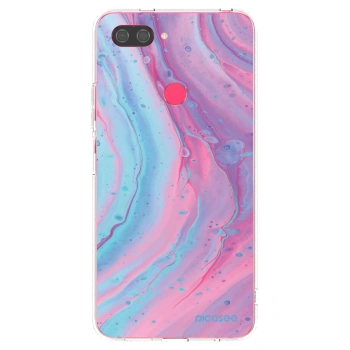Picasee silikonowe przeźroczyste etui na Xiaomi Mi 8 Lite - Pink liquid