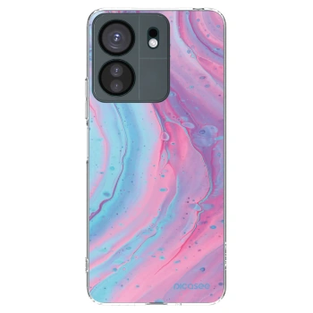 Picasee silikonowe przeźroczyste etui na Xiaomi Redmi 13C 4G - Pink liquid