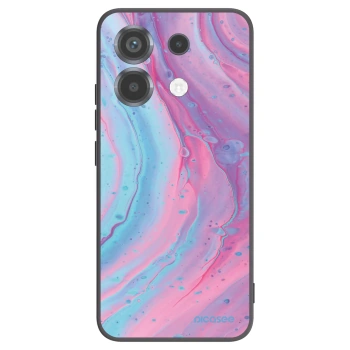 Picasee silikonowe czarne etui na Xiaomi Poco X6 - Pink liquid