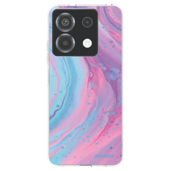 Picasee silikonowe przeźroczyste etui na Xiaomi Poco X6 - Pink liquid