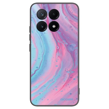 Picasee silikonowe czarne etui na Xiaomi Poco X6 Pro - Pink liquid