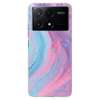 Picasee silikonowe przeźroczyste etui na Xiaomi Poco X6 Pro - Pink liquid