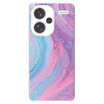 Picasee silikonowe przeźroczyste etui na Xiaomi Redmi Note 13 Pro+ 5G - Pink liquid