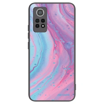 Picasee silikonowe czarne etui na Xiaomi Redmi Note 12 Pro 4G - Pink liquid