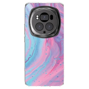 Picasee silikonowe przeźroczyste etui na Honor Magic6 Pro - Pink liquid