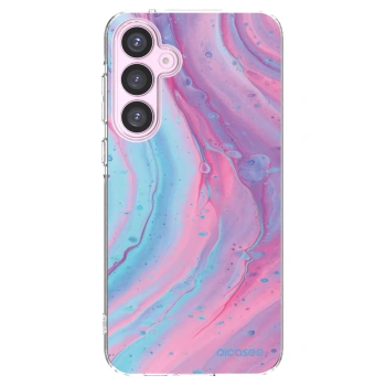 Picasee silikonowe przeźroczyste etui na Samsung Galaxy A55 5G A556B - Pink liquid