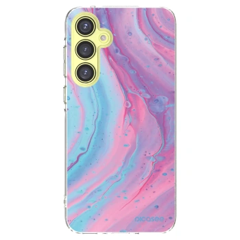 Picasee silikonowe przeźroczyste etui na Samsung Galaxy A35 5G A356B - Pink liquid