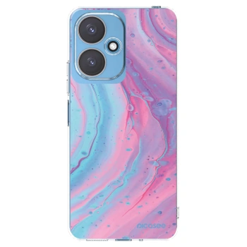 Picasee silikonowe przeźroczyste etui na Xiaomi Redmi 13C 5G - Pink liquid