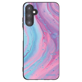 Picasee silikonowe czarne etui na Samsung Galaxy A05s A057G - Pink liquid