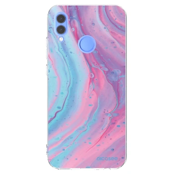 Picasee silikonowe przeźroczyste etui na Honor 10 Lite - Pink liquid