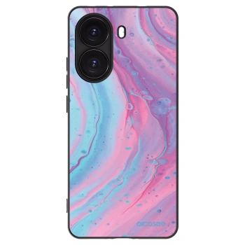 Picasee silikonowe czarne etui na Xiaomi Poco X7 Pro 5G - Pink liquid