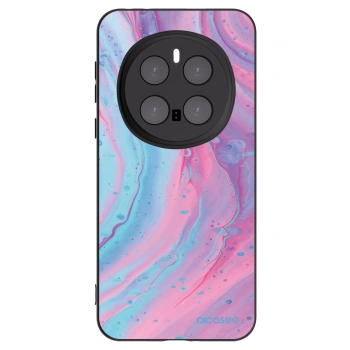 Picasee silikonowe czarne etui na Honor Magic7 Pro 5G - Pink liquid