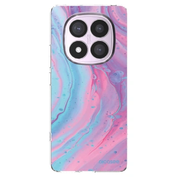 Picasee silikonowe przeźroczyste etui na Xiaomi Redmi Note 14 Pro 4G - Pink liquid
