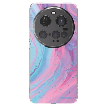 Picasee silikonowe przeźroczyste etui na Xiaomi 15 Ultra - Pink liquid