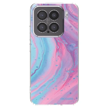 Picasee silikonowe przeźroczyste etui na Xiaomi 15 - Pink liquid