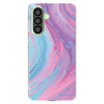 Picasee silikonowe przeźroczyste etui na Samsung Galaxy A26 5G A266B - Pink liquid