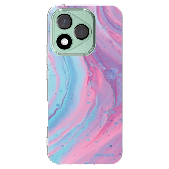 Picasee silikonowe przeźroczyste etui na Honor 400 Lite 5G - Pink liquid