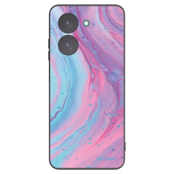 Picasee silikonowe czarne etui na Xiaomi Redmi A5 - Pink liquid