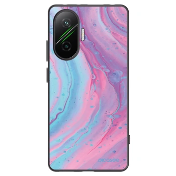 Picasee silikonowe czarne etui na Xiaomi Poco F7 Pro 5G - Pink liquid