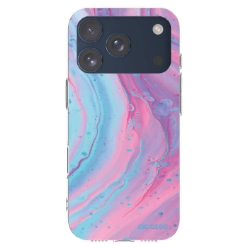 Picasee silikonowe przeźroczyste etui na Apple iPhone 17 Pro - Pink liquid
