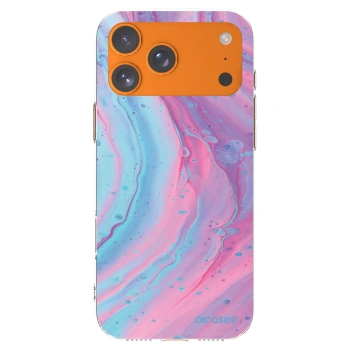 Picasee silikonowe przeźroczyste etui na Apple iPhone 17 Pro Max - Pink liquid