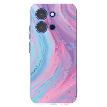 Picasee silikonowe przeźroczyste etui na Xiaomi Redmi 15C 4G - Pink liquid