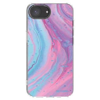 Picasee silikonowe przeźroczyste etui na Apple iPhone 17e - Pink liquid
