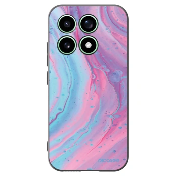 Picasee silikonowe czarne etui na Xiaomi 17 - Pink liquid