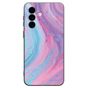 Picasee silikonowe czarne etui na Samsung Galaxy A57 5G - Pink liquid