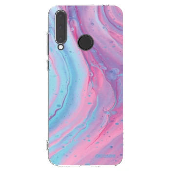 Picasee silikonowe przeźroczyste etui na Honor 20 Lite - Pink liquid