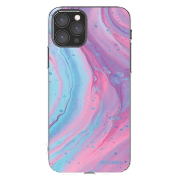 Picasee silikonowe przeźroczyste etui na Apple iPhone 11 Pro - Pink liquid