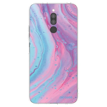 Picasee silikonowe przeźroczyste etui na Xiaomi Redmi 8 - Pink liquid