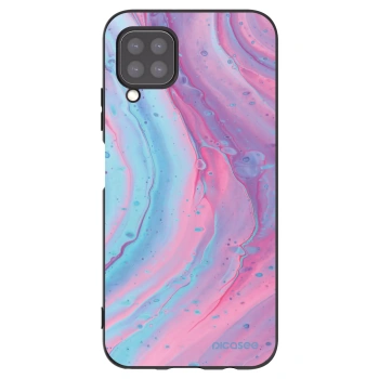 Picasee silikonowe czarne etui na Huawei P40 Lite - Pink liquid