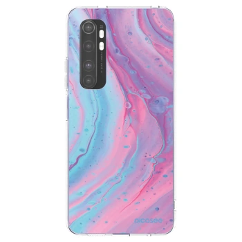 Picasee silikonowe przeźroczyste etui na Xiaomi Mi Note 10 Lite - Pink liquid
