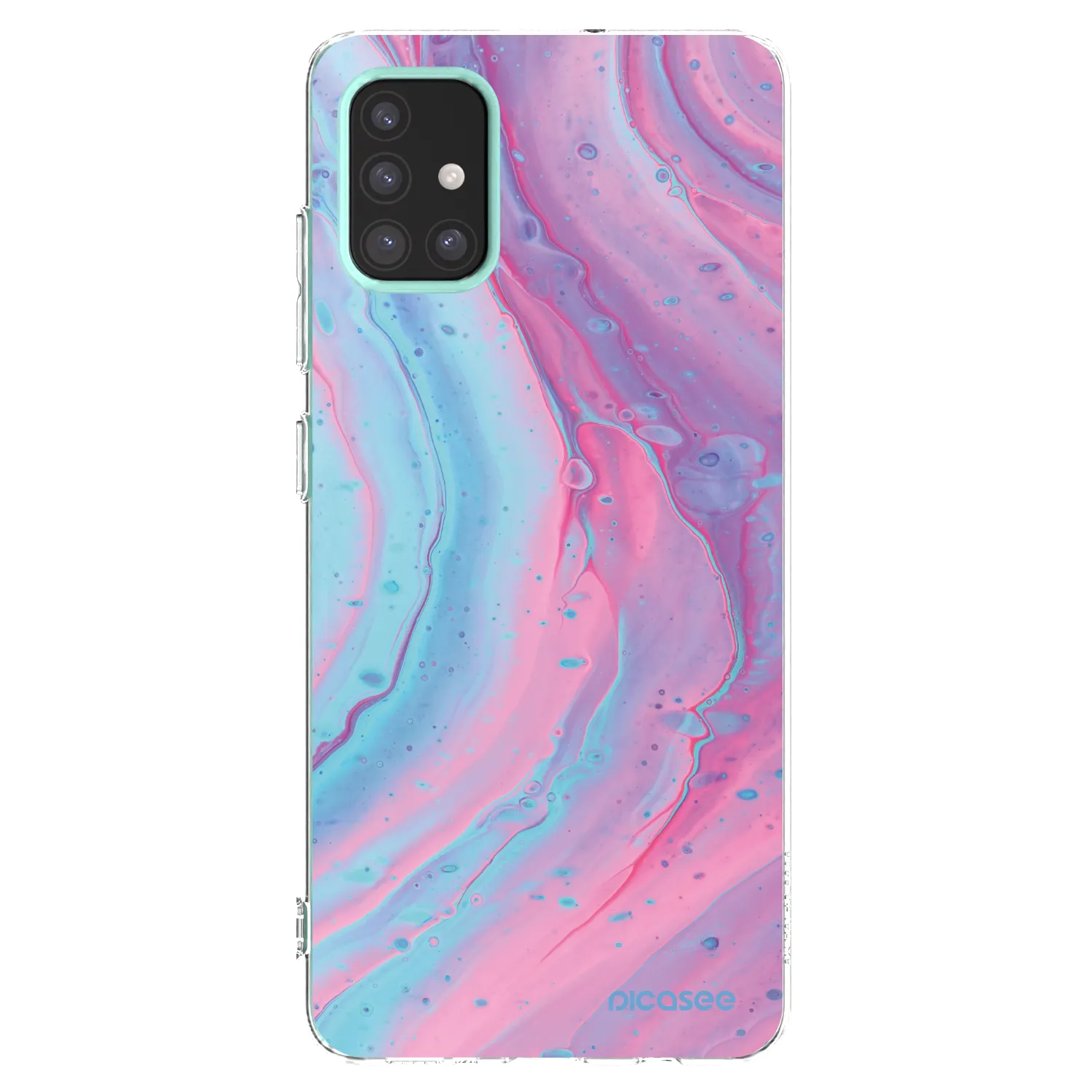 Picasee silikonowe przeźroczyste etui na Samsung Galaxy M31s - Pink liquid