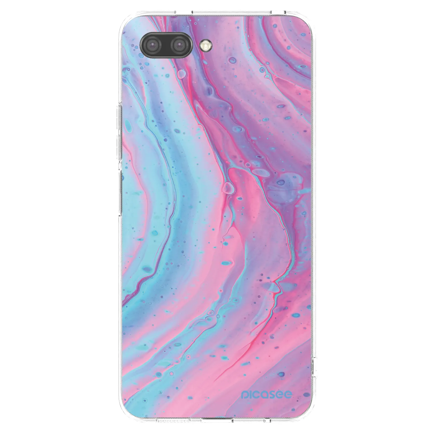 Picasee silikonowe przeźroczyste etui na Honor 10 - Pink liquid