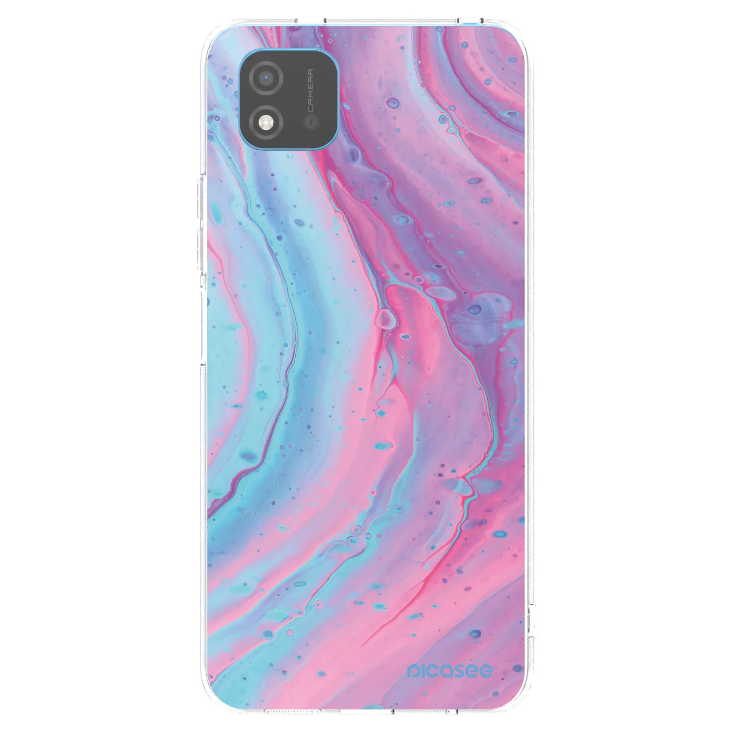 Picasee silikonowe przeźroczyste etui na Realme C11 (2021) - Pink liquid