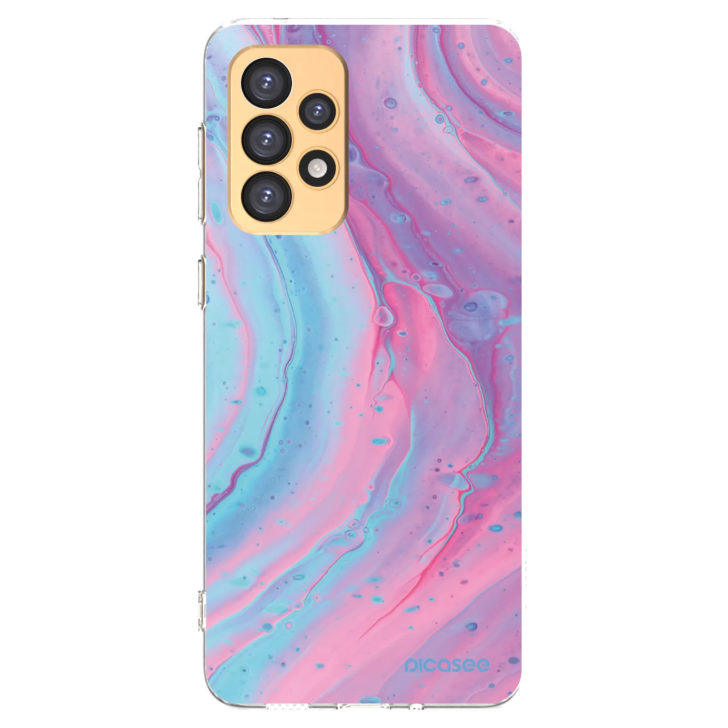 Picasee silikonowe przeźroczyste etui na Samsung Galaxy A33 5G A336 - Pink liquid