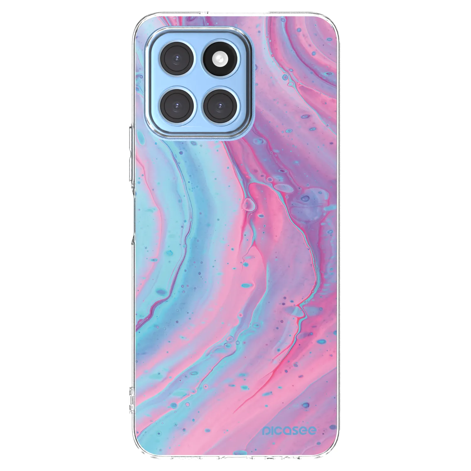 Picasee silikonowe przeźroczyste etui na Honor X6 - Pink liquid
