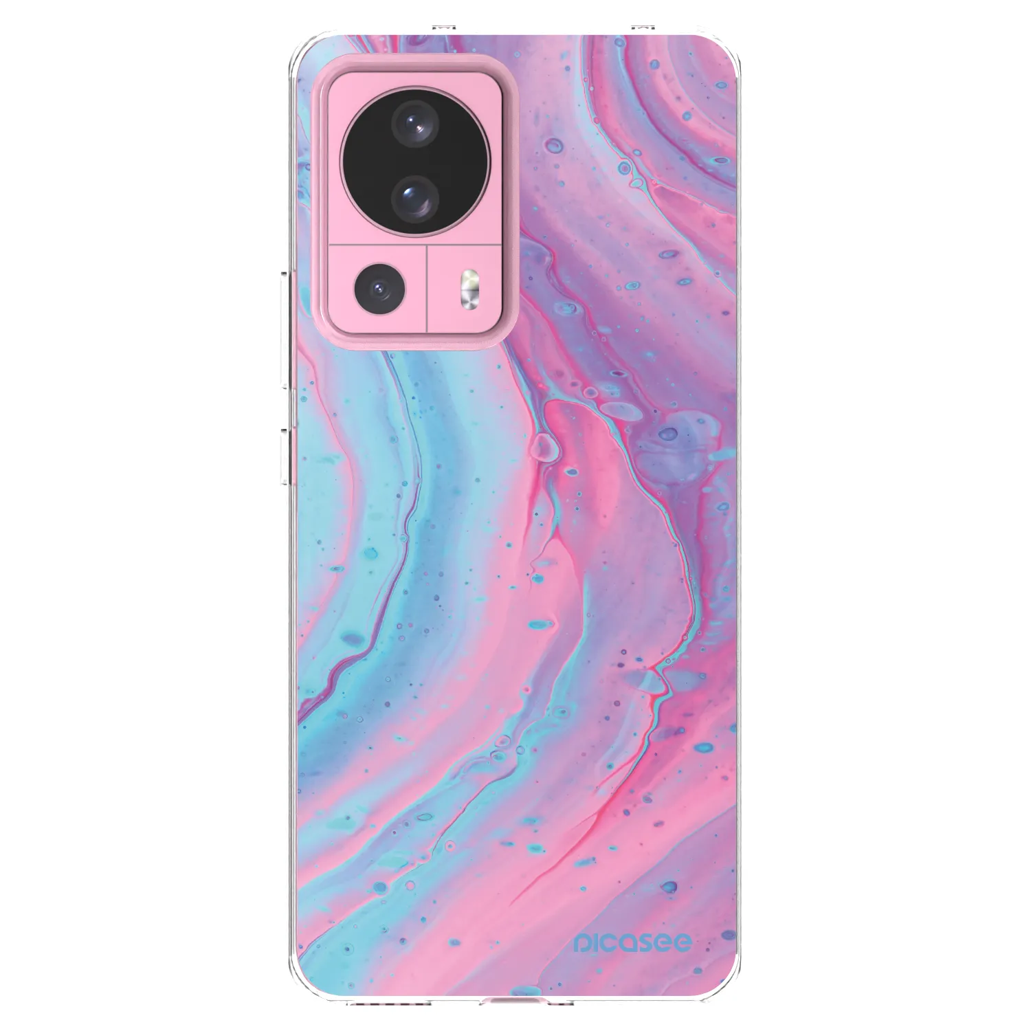Picasee silikonowe przeźroczyste etui na Xiaomi 13 Lite - Pink liquid
