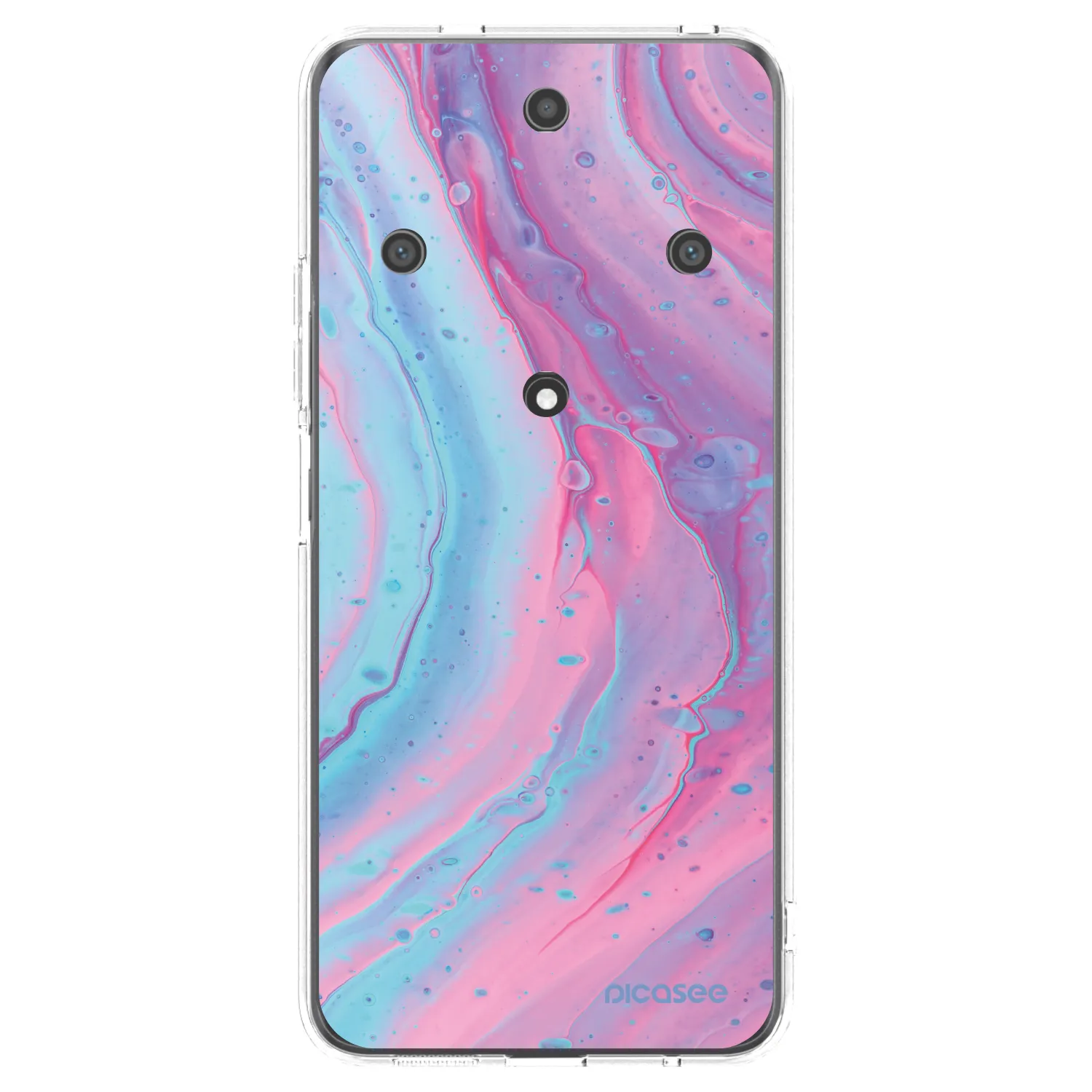Picasee silikonowe przeźroczyste etui na Honor Magic5 Lite 5G - Pink liquid