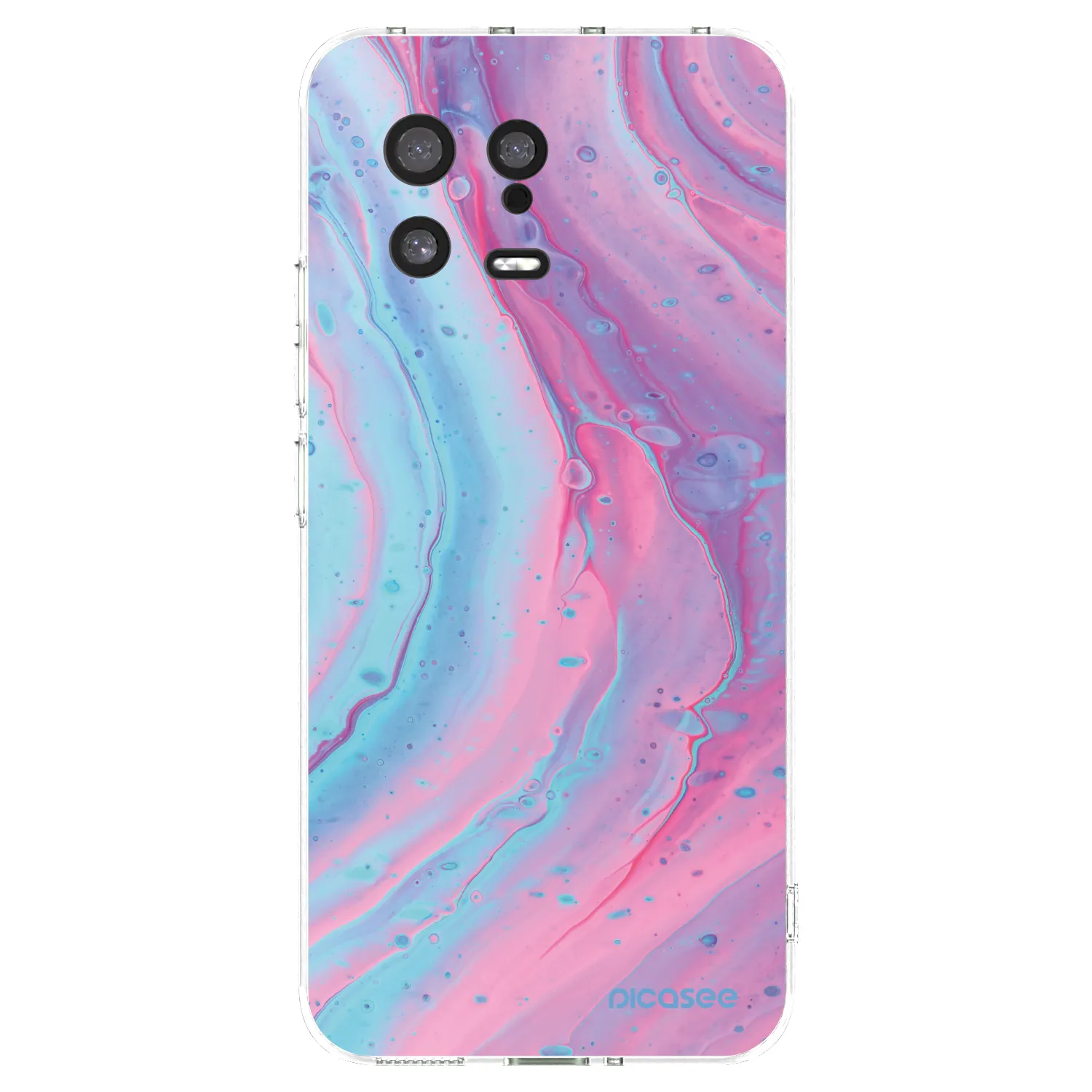 Picasee silikonowe przeźroczyste etui na Xiaomi 13 - Pink liquid