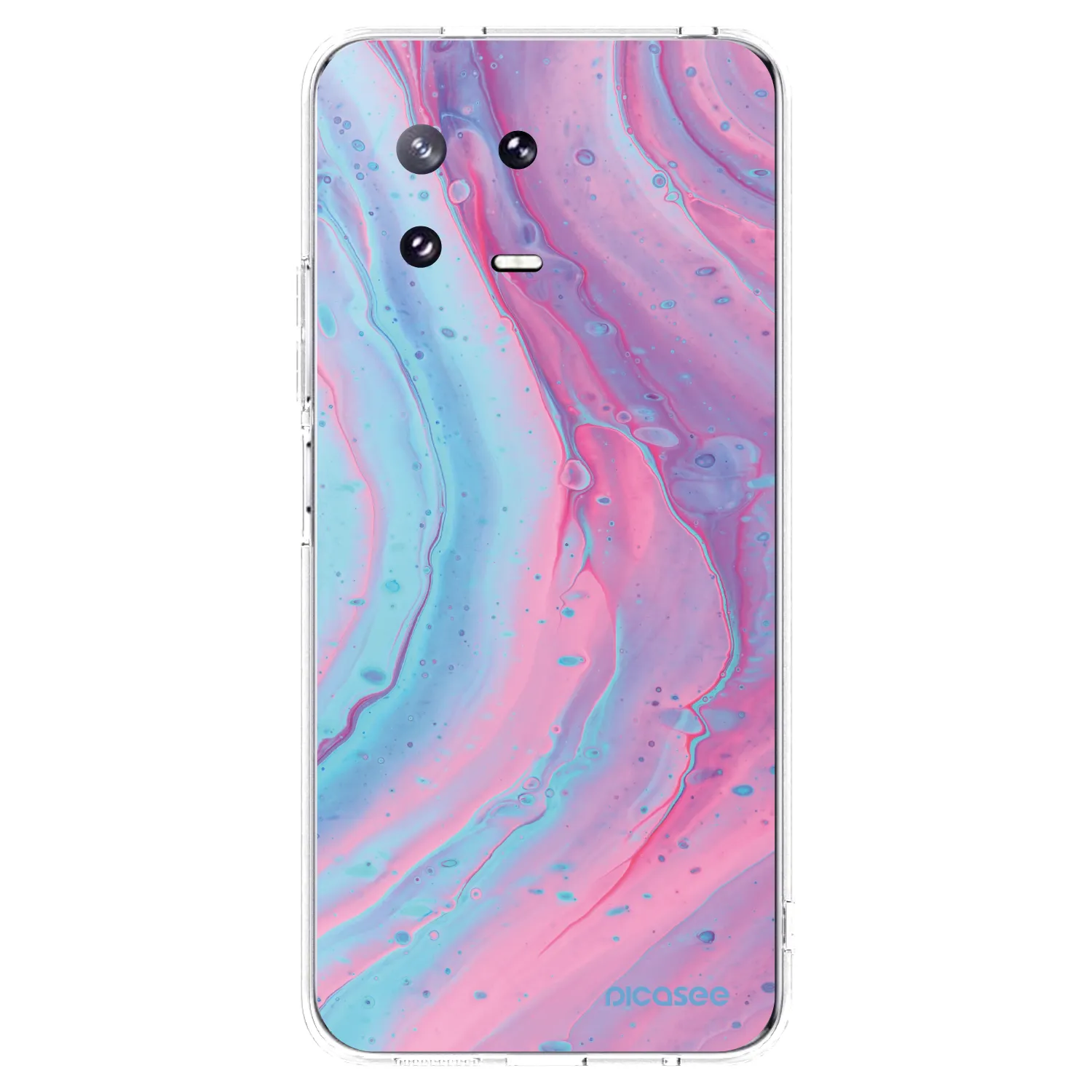 Picasee silikonowe przeźroczyste etui na Xiaomi 13 Pro - Pink liquid