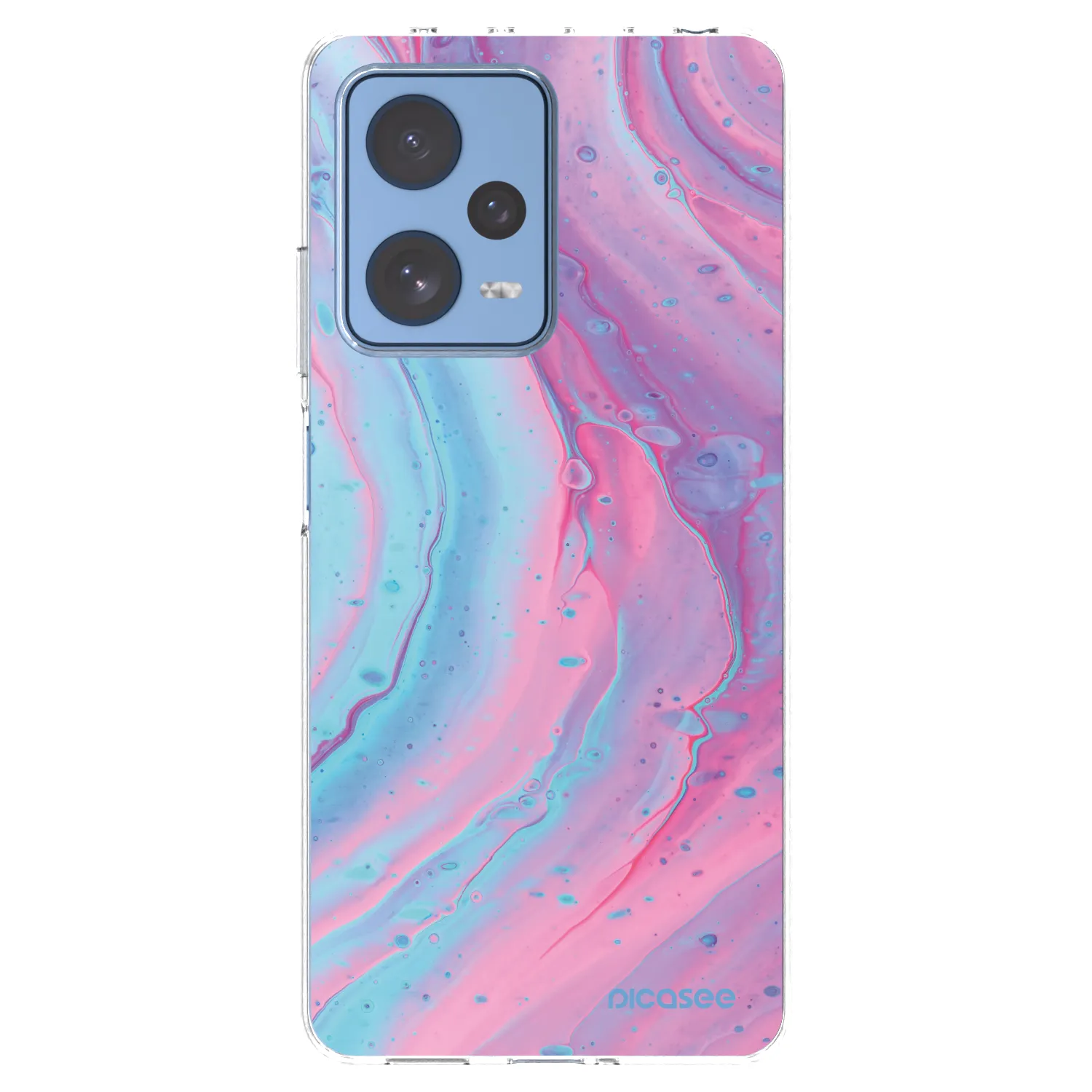 Picasee silikonowe przeźroczyste etui na Xiaomi Redmi Note 12 Pro 5G - Pink liquid