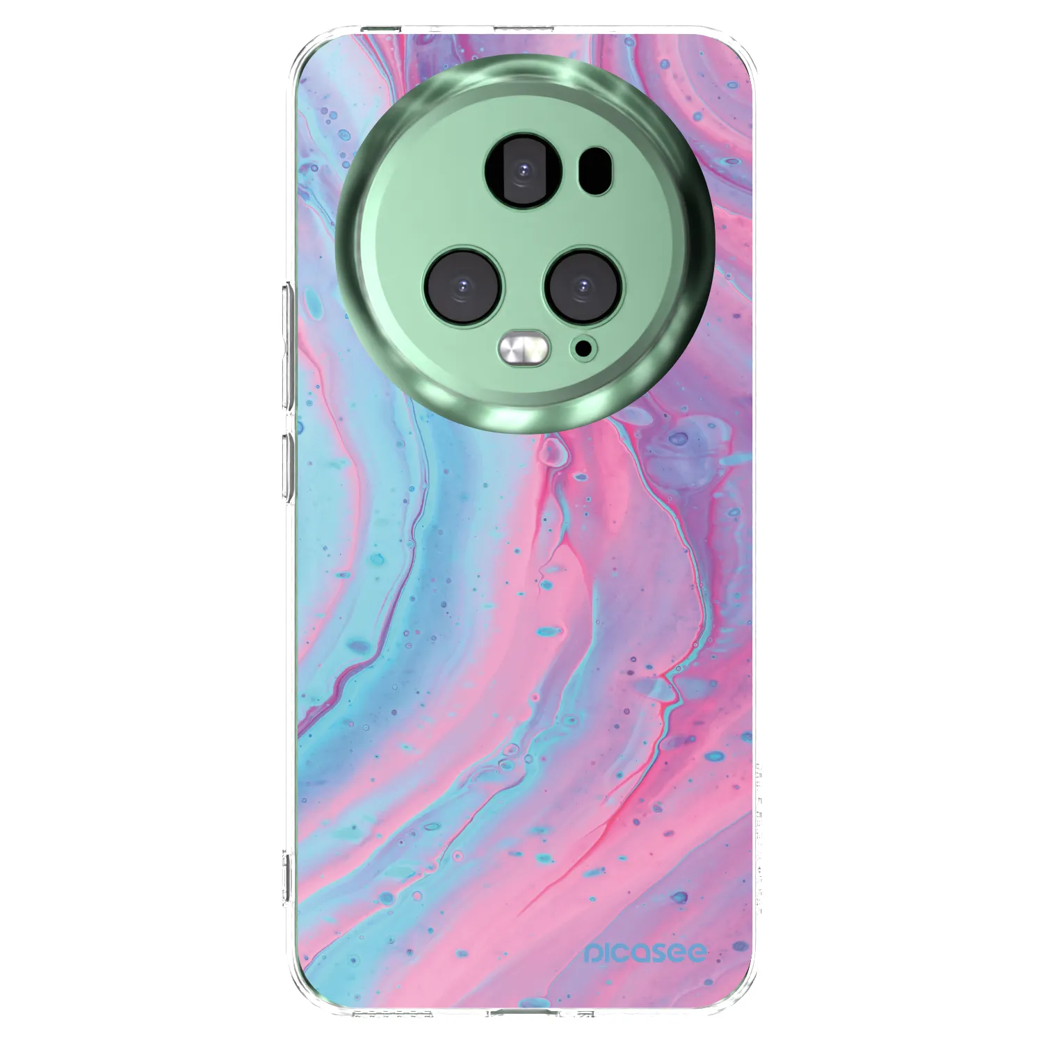 Picasee silikonowe przeźroczyste etui na Honor Magic5 Pro - Pink liquid