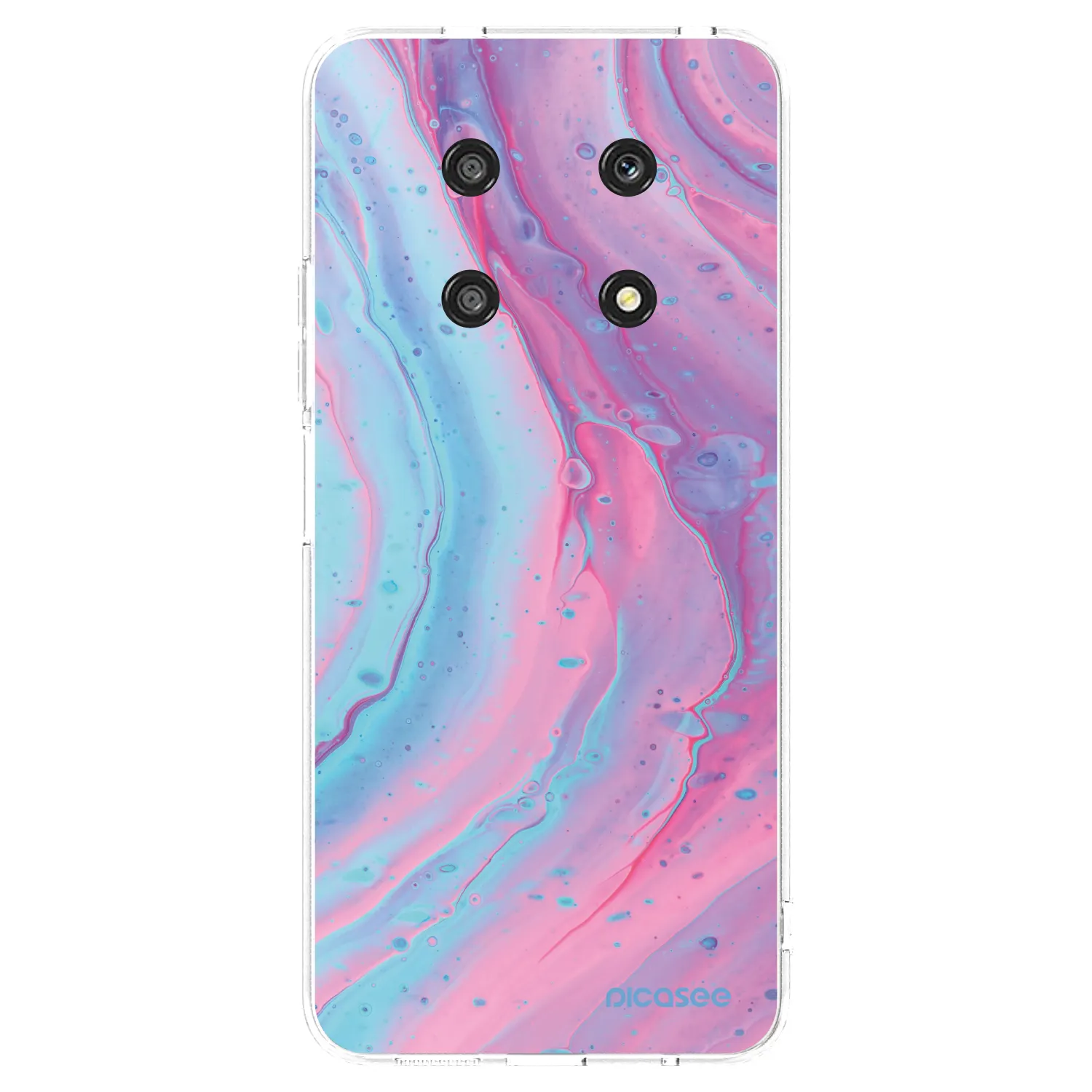 Picasee silikonowe przeźroczyste etui na Honor Magic4 Lite 5G - Pink liquid