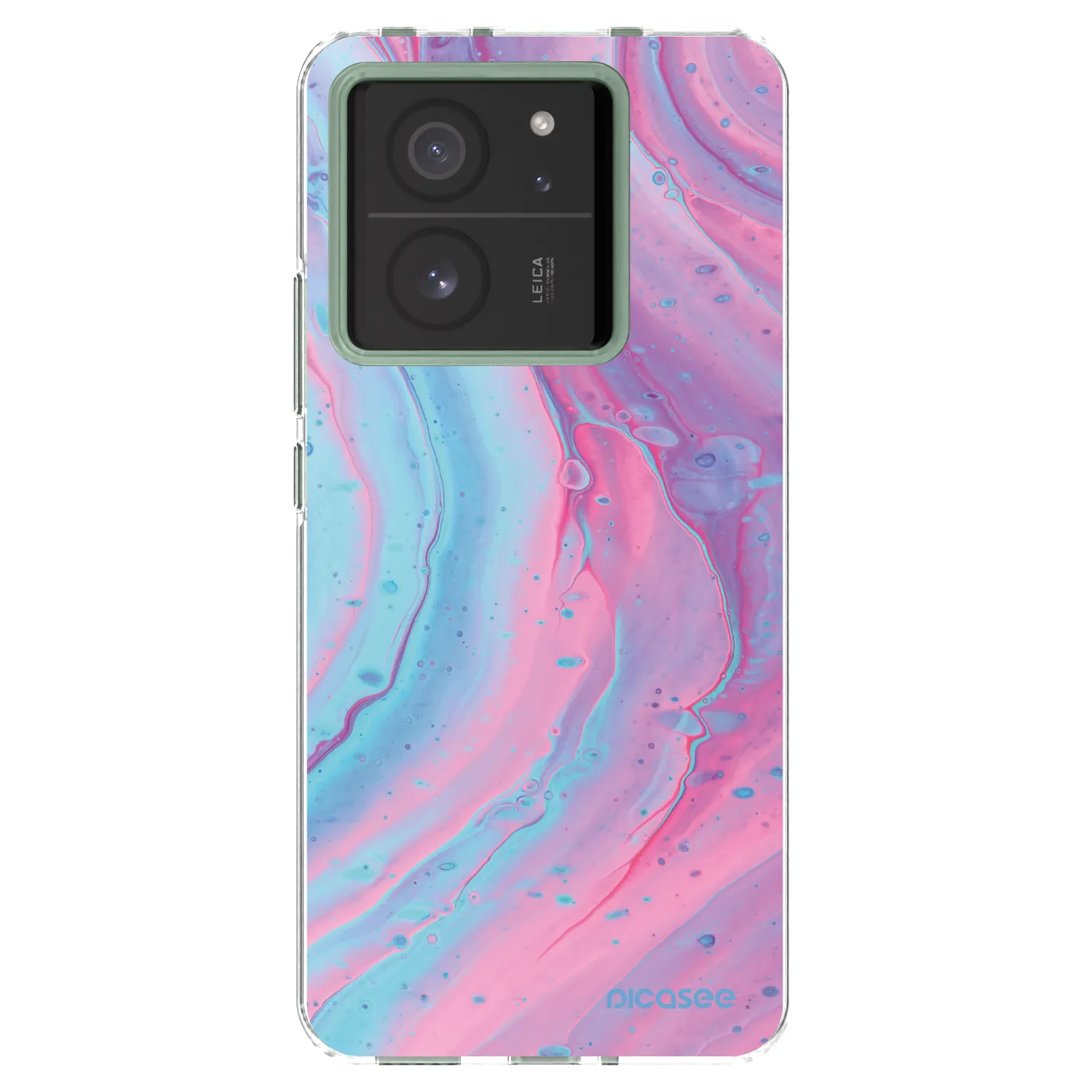Picasee silikonowe przeźroczyste etui na Xiaomi 13T Pro - Pink liquid